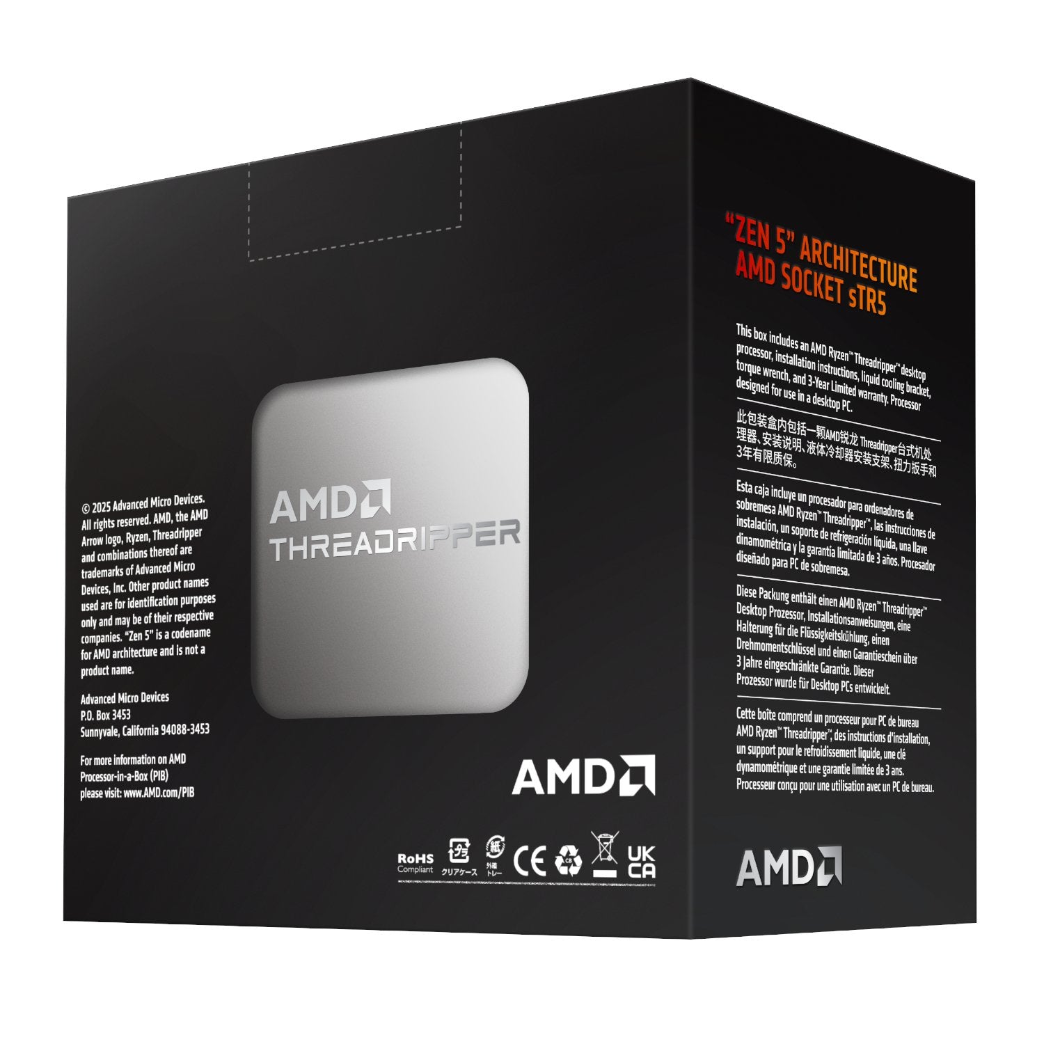 AMD Ryzen Threadripper 9980WX 64-Core 3.2GHz CPU