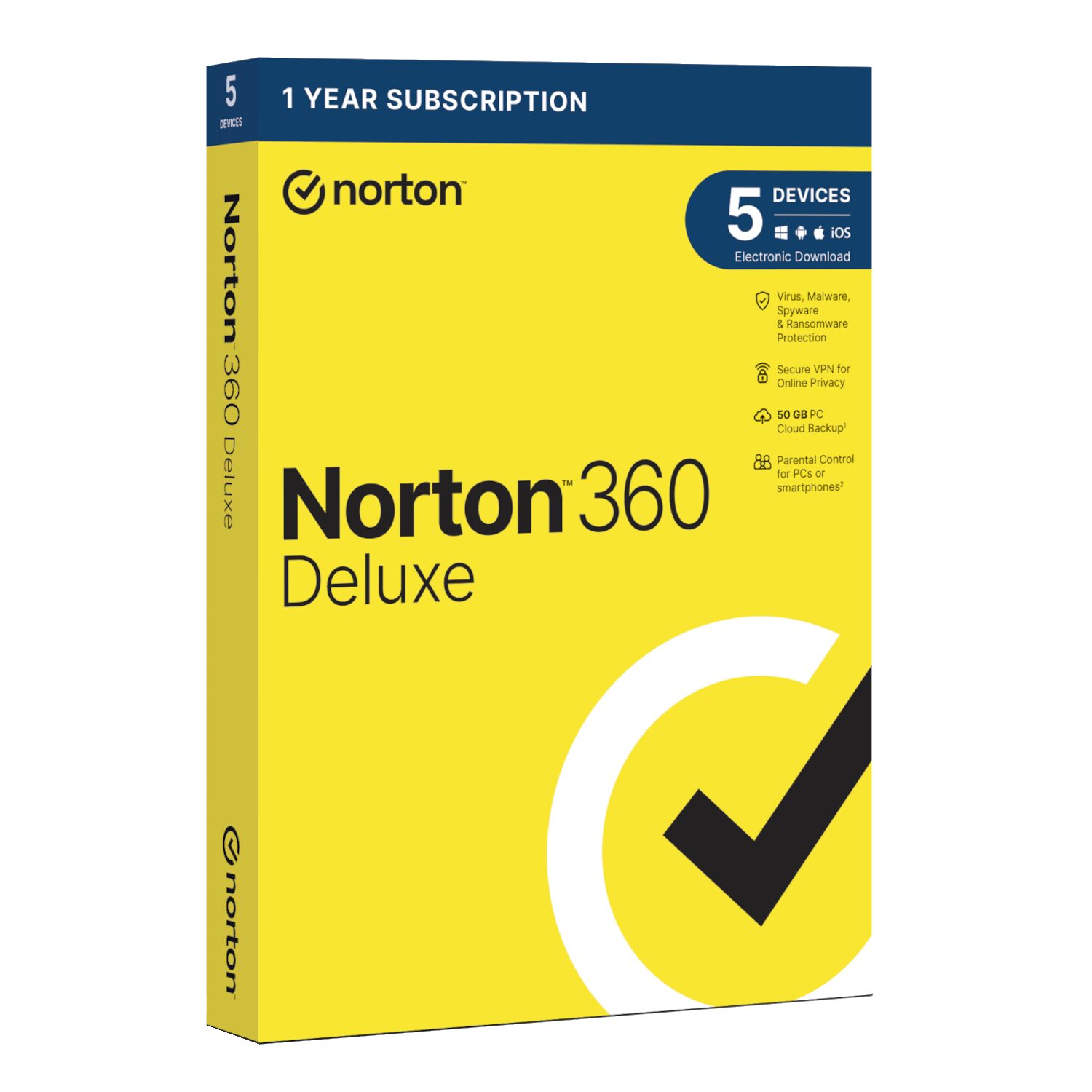 Norton 360 Deluxe 50GB - 5 Devices (Physical Package)