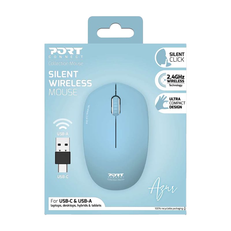 Port Connect Wireless Mouse – Azur