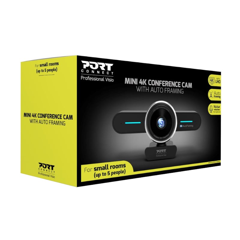 Port Connect Professional Webcam with integrated microphone 4k@30Hz