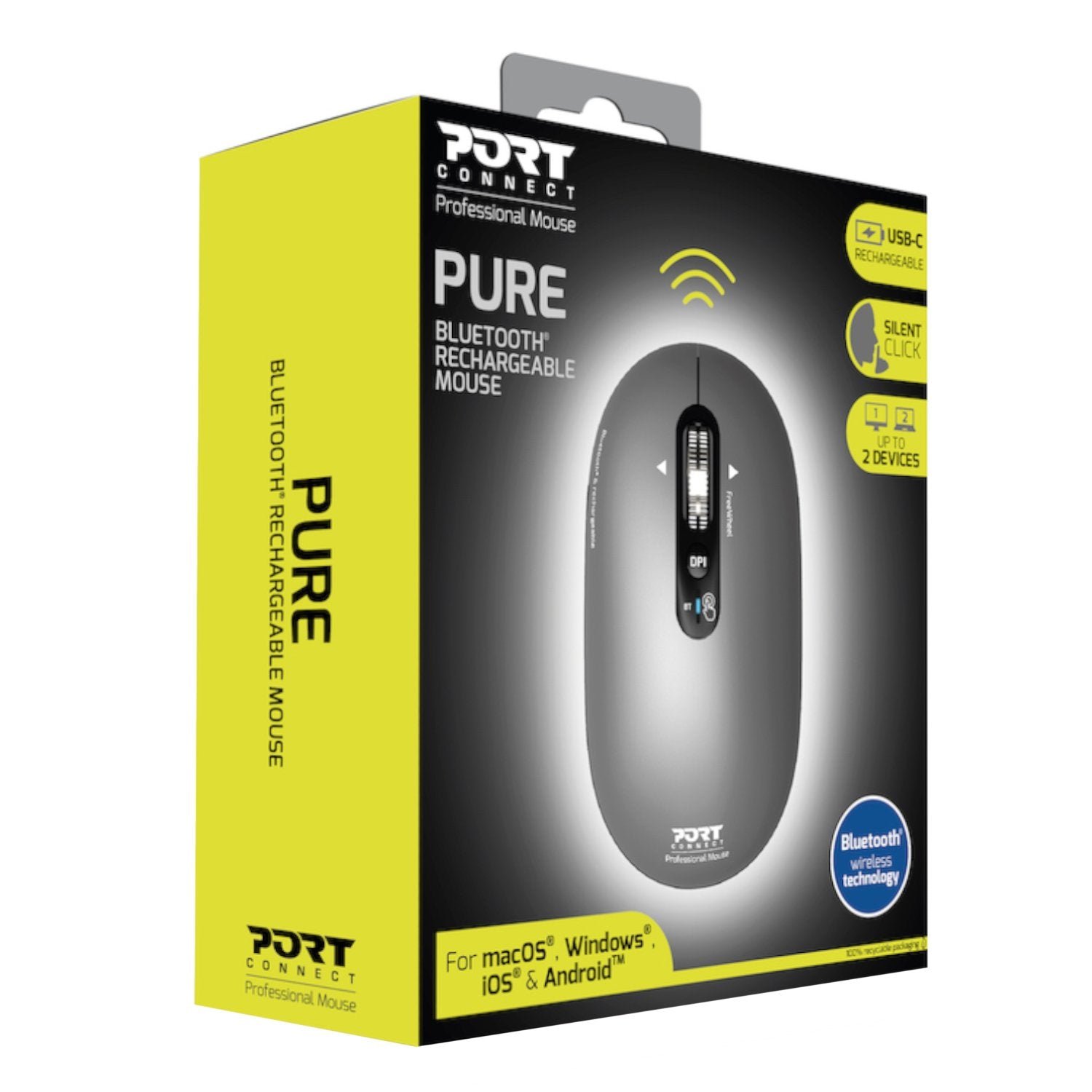 Port Connect PURE Bluetooth Rechargeable Mouse