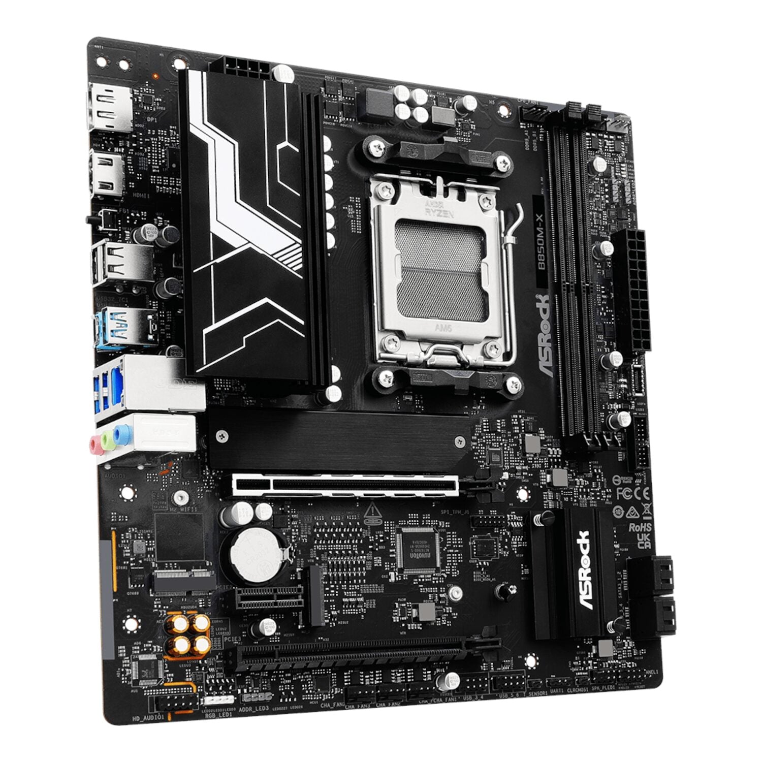 ASRock B850M-X WiFi AM5 Micro ATX Motherboard (DDR5, PCIe 5.0, Wi-Fi 6E)