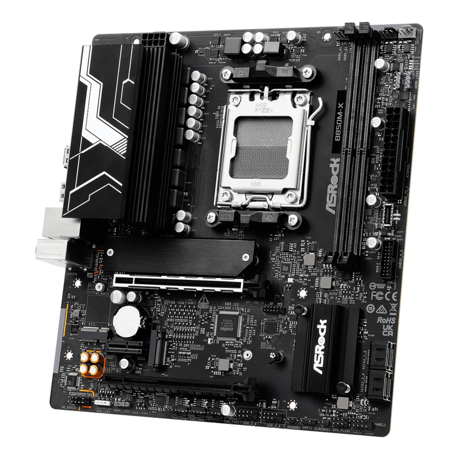 ASRock B850M-X WiFi AM5 Micro ATX Motherboard (DDR5, PCIe 5.0, Wi-Fi 6E)