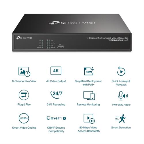 TP-Link VIGI 4 Channel Network Video Recorder