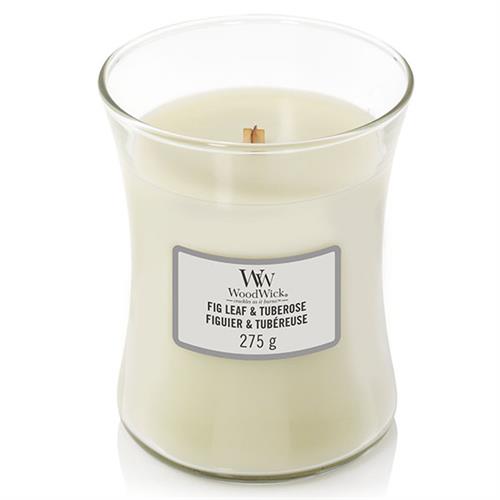 Woodwick Fig Leaf &amp; Tuberose Medium Jar Retail Box No
