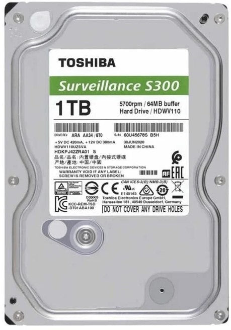Toshiba HDKPJ42ZRA02S 1TB 3.5 inch Surveillance Hard Drive