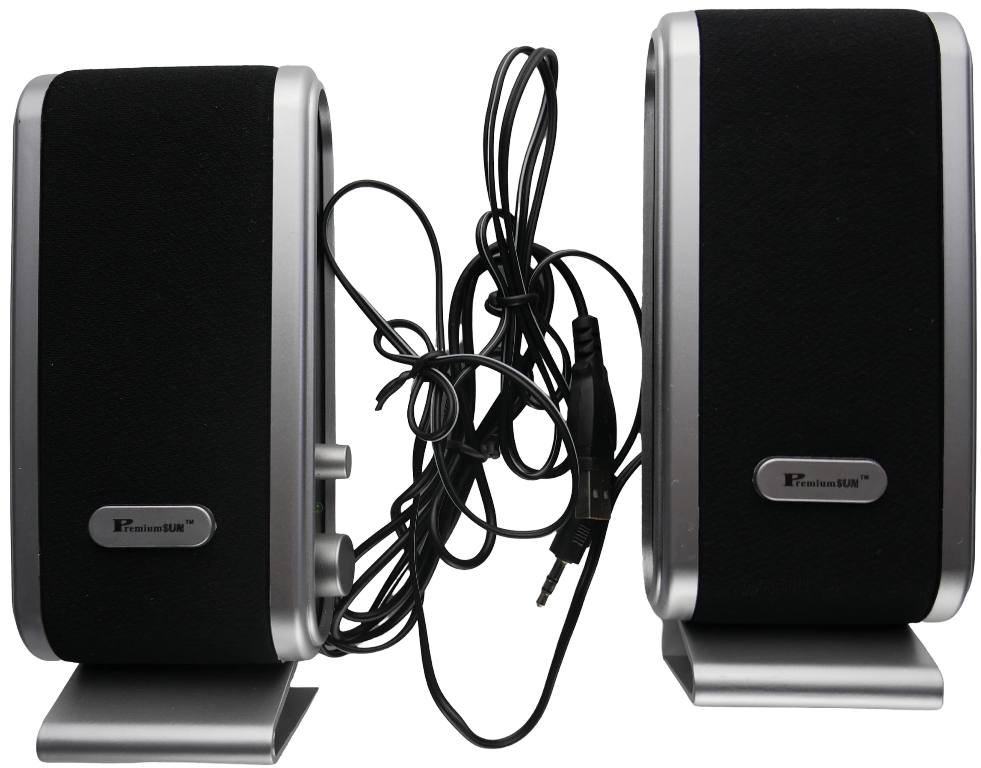 Unique USB Multimedia Speakers Black &amp; Silver