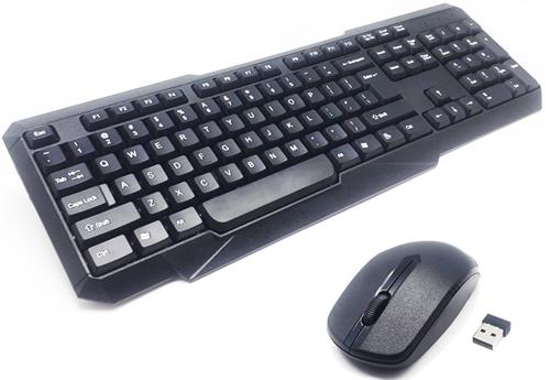 UniQue Wireless USB 104 Keys Standard US Layout Keyboard &amp; Mouse Combo