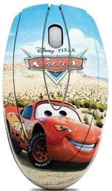 Disney Blue &amp; White Cars Optical USB Mouse