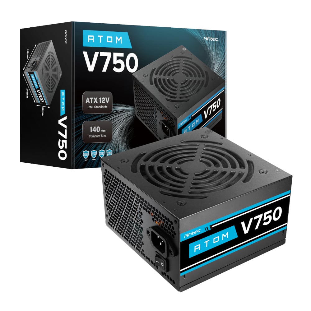 Antec C3 ARGB Gaming Chassis and Atom V750 Power Supply Veteran Combo