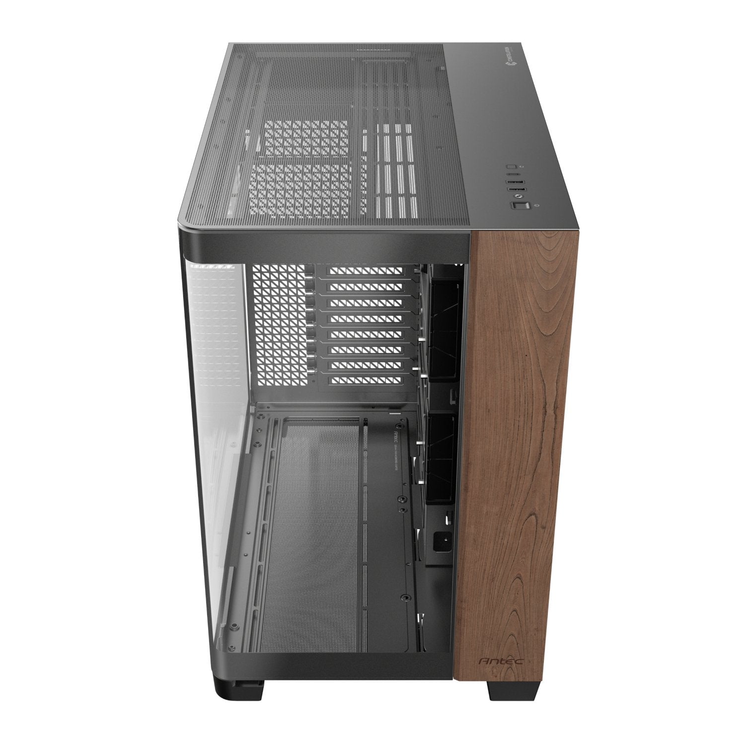 Antec C8 Curved Wood E-ATX | ATX | Micro-ATX | ITX Dual Chamber Gaming Chassis - Black