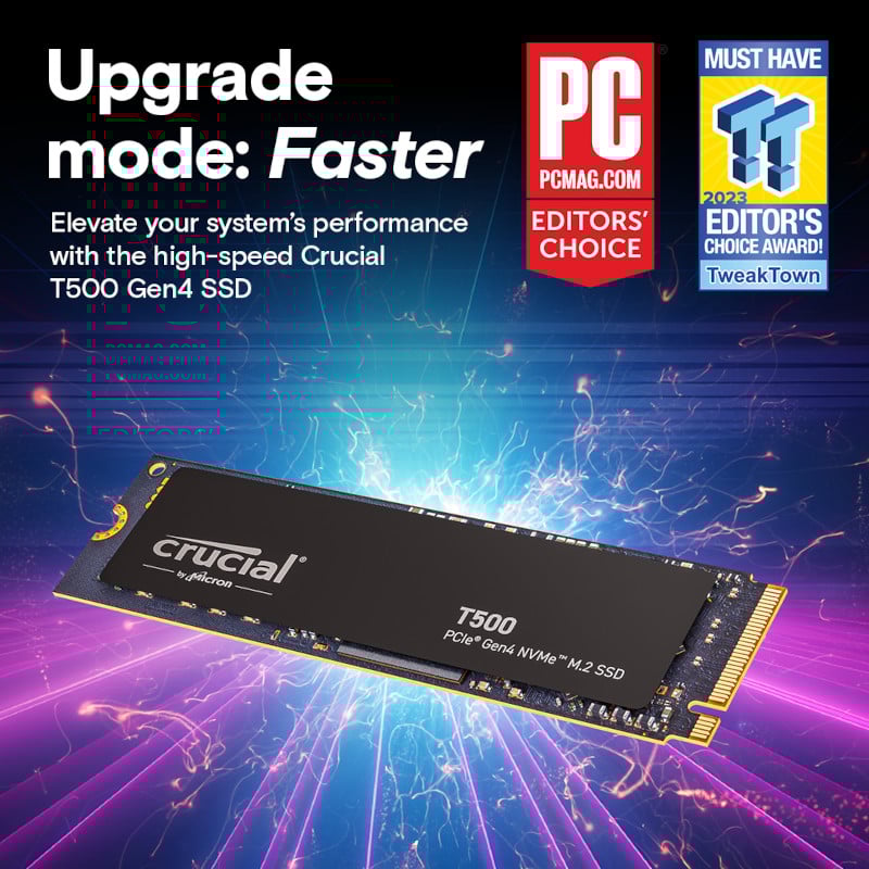 Crucial T500 2TB M.2 NVMe Gen4 NAND SSD