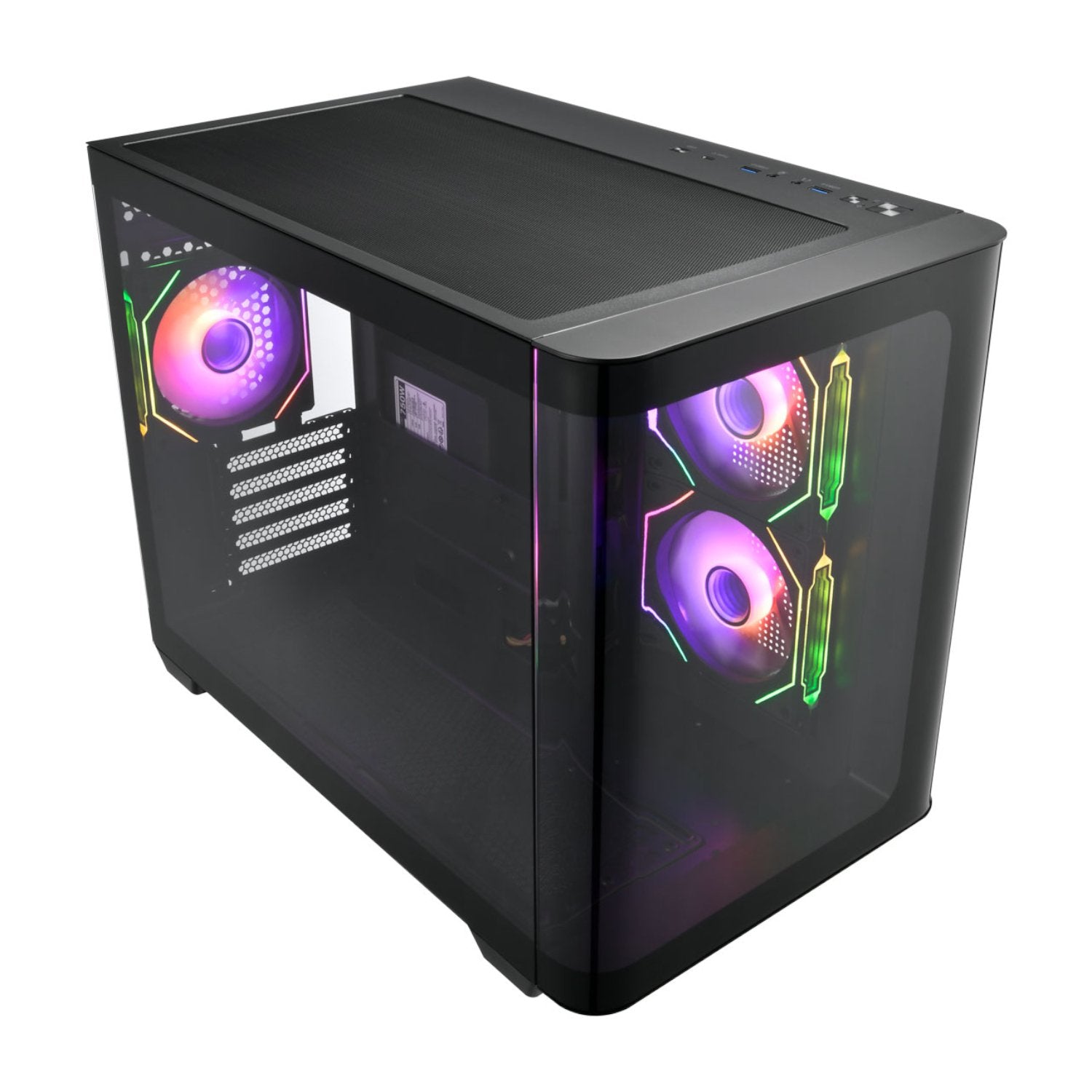 FSP S380 ARGB M-ATX Mid Tower Gaming Chassis - Black