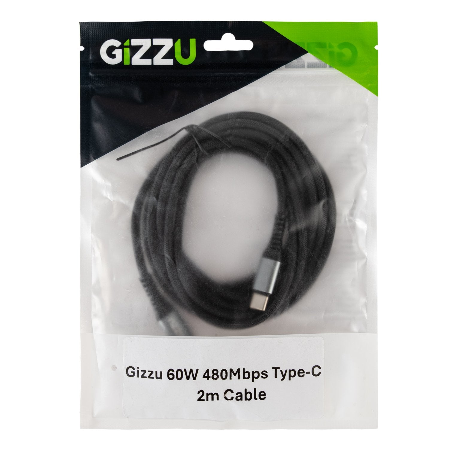 GIZZU 60W 480Mbps Type-C 2m Cable