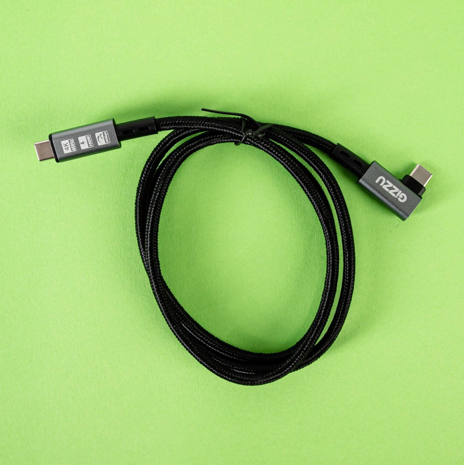 Gizzu 100W 10Gbps Type-C Angled 1m Cable