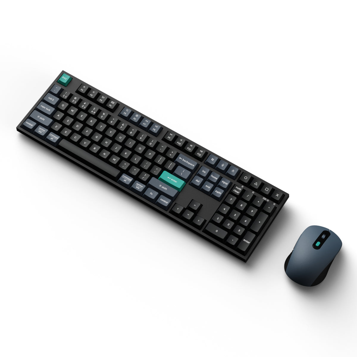 Keychron B36 100% Layout Wireless Keyboard and Mouse Combo – Black/Green