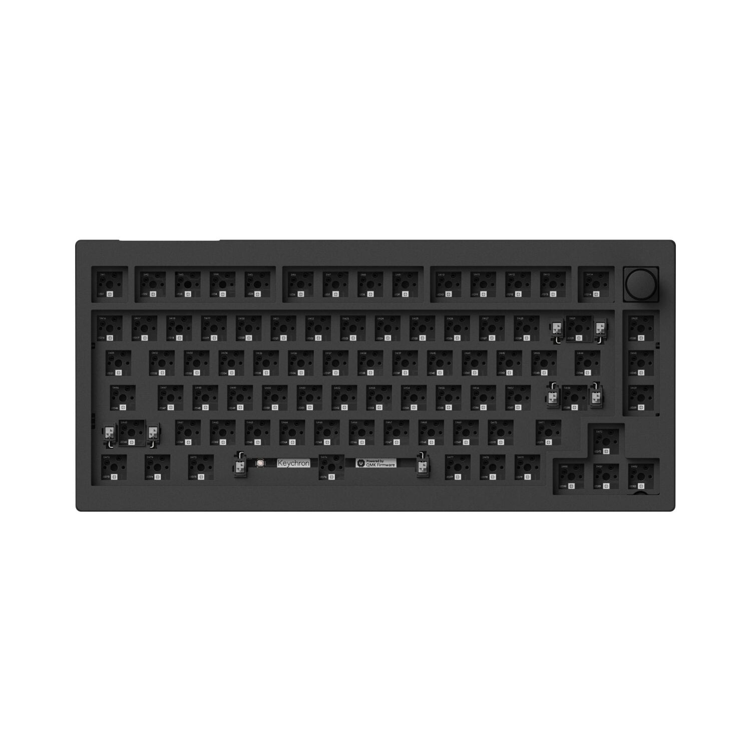 Keychron V1 Max QMK/VIA Wireless Custom Mechanical Keyboard | RED Switches - Black