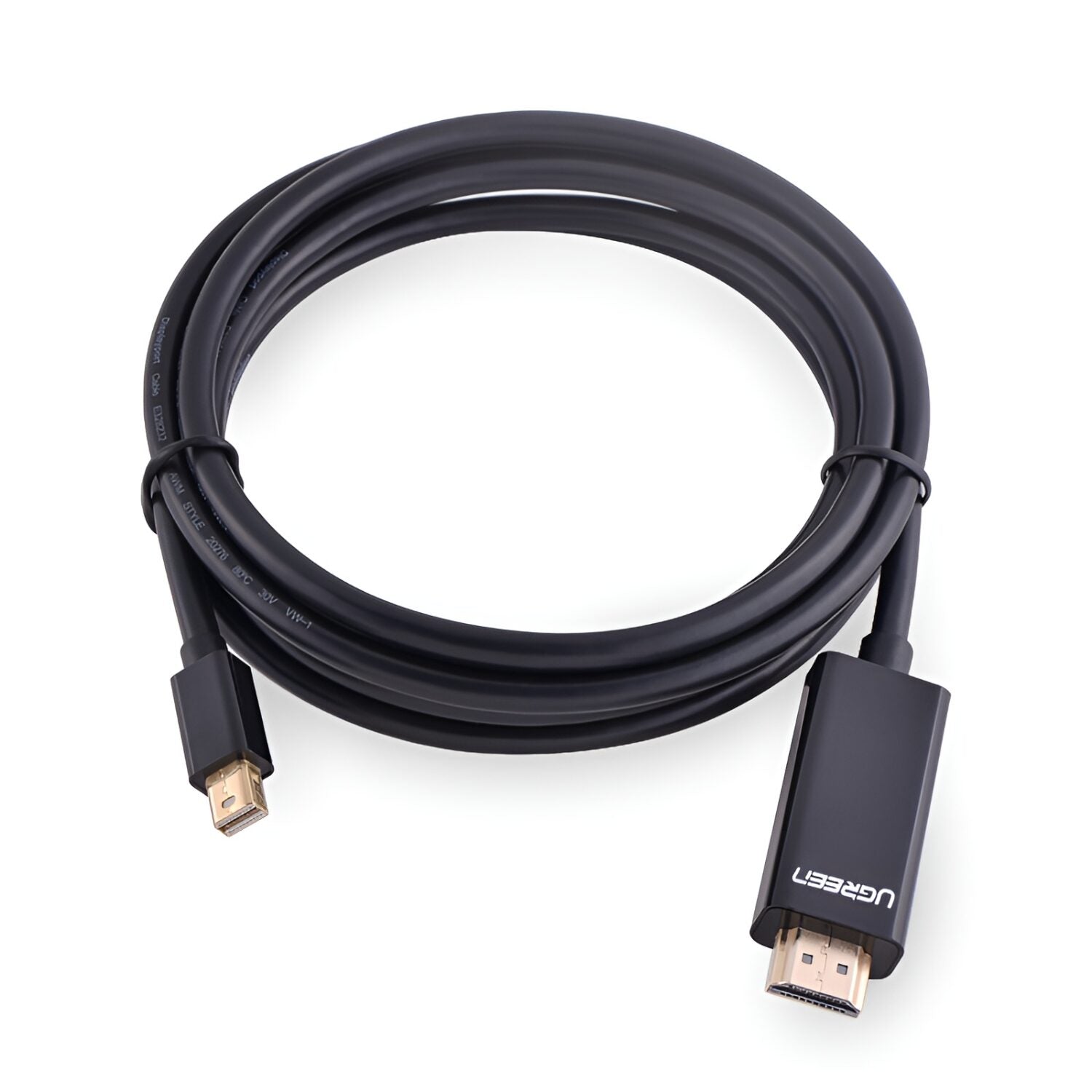 UGREEN Mini DisplayPort Male to 4K@30Hz HDMI Cable 1.5m - Black