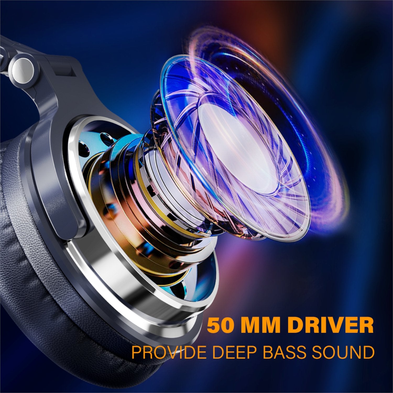 Oneodio Pro 10 Professional Wired Over Ear DJ and Studio Monitoring Headphones - Dark Blue