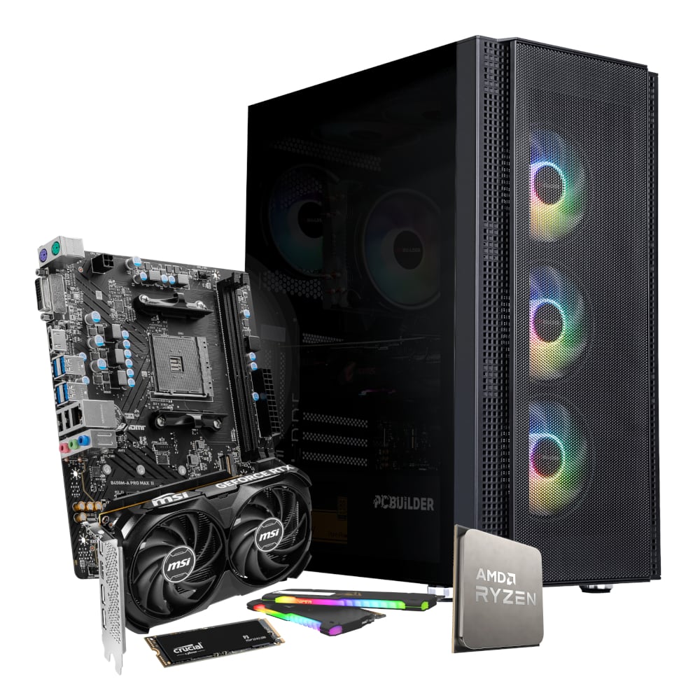 PCBuilder AMD Ryzen 5 5600X BARRICADE Windows 11 Gaming PC