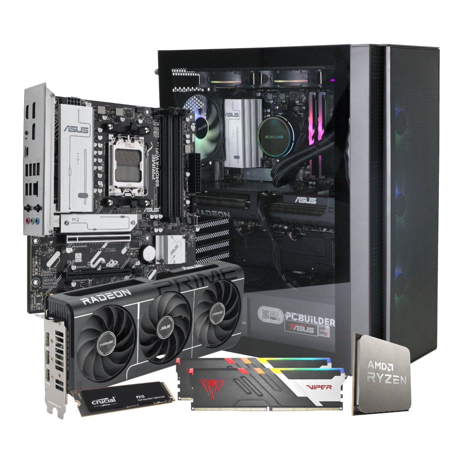 PCBuilder Ryzen 5 7600 SEEKER Windows 11 Gaming PC