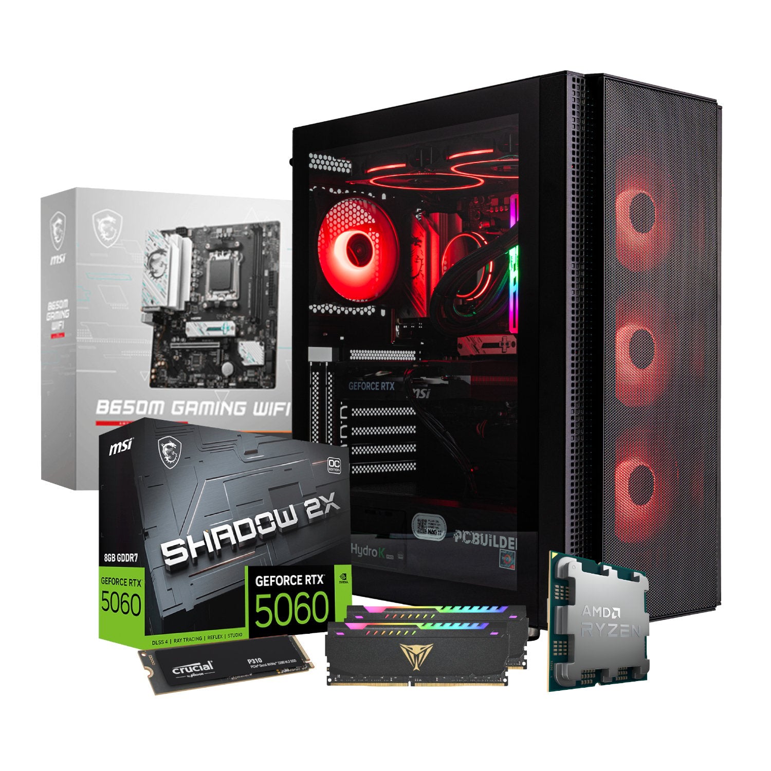 PCBuilder Ryzen 5 7600 SPECIALIST Windows 11 Gaming PC