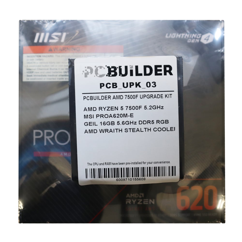PCBuilder AMD Ryzen 5 7500F LEVEL UP Core Upgrade Kit