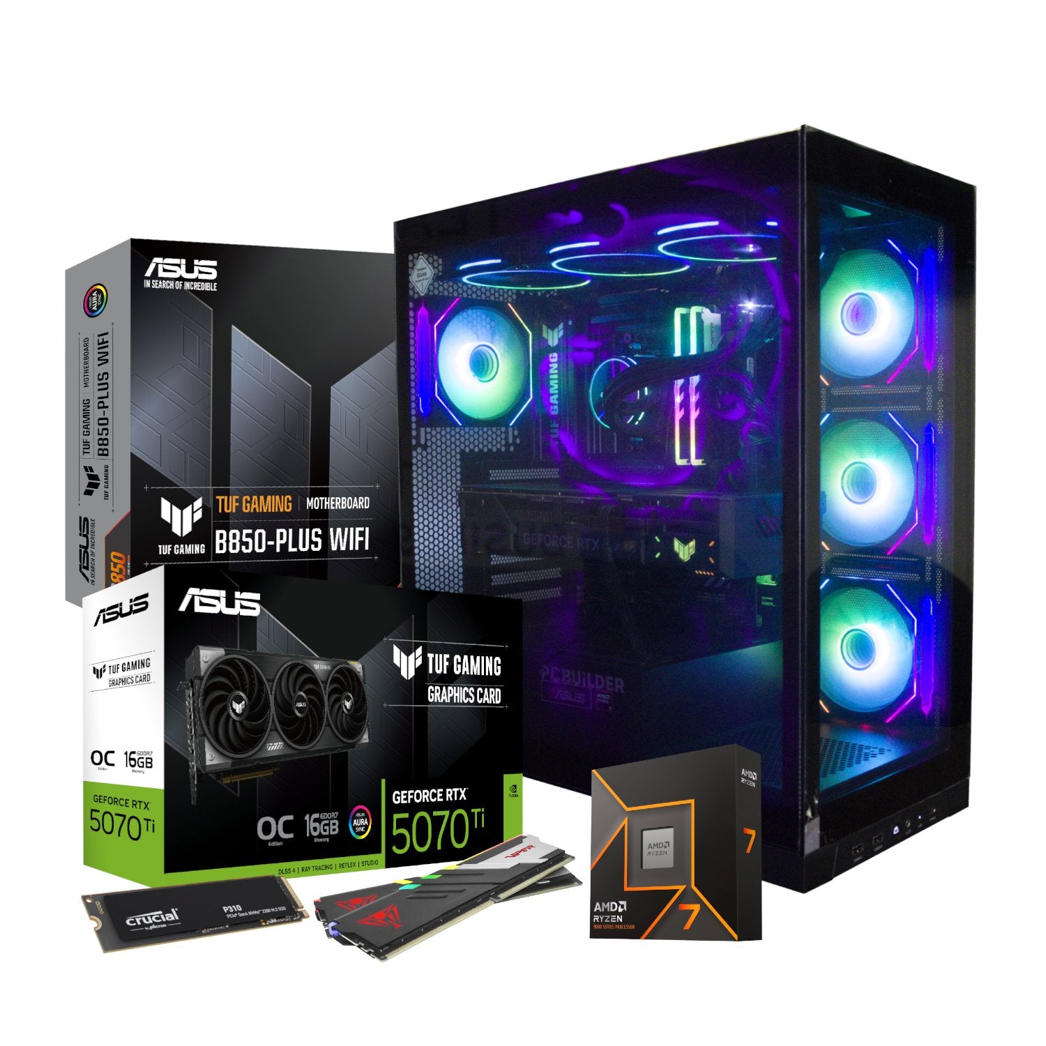 PCBuilder Ryzen 7 9700X VALOUR Windows 11 Gaming PC