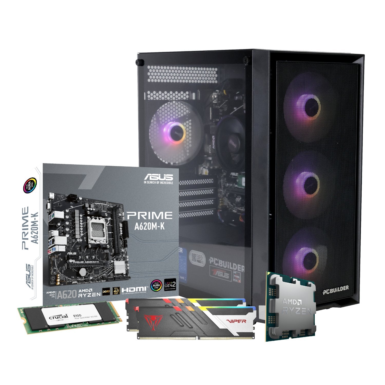 PCBuilder Ryzen 5 8600G WARDEN Windows 11 Gaming PC