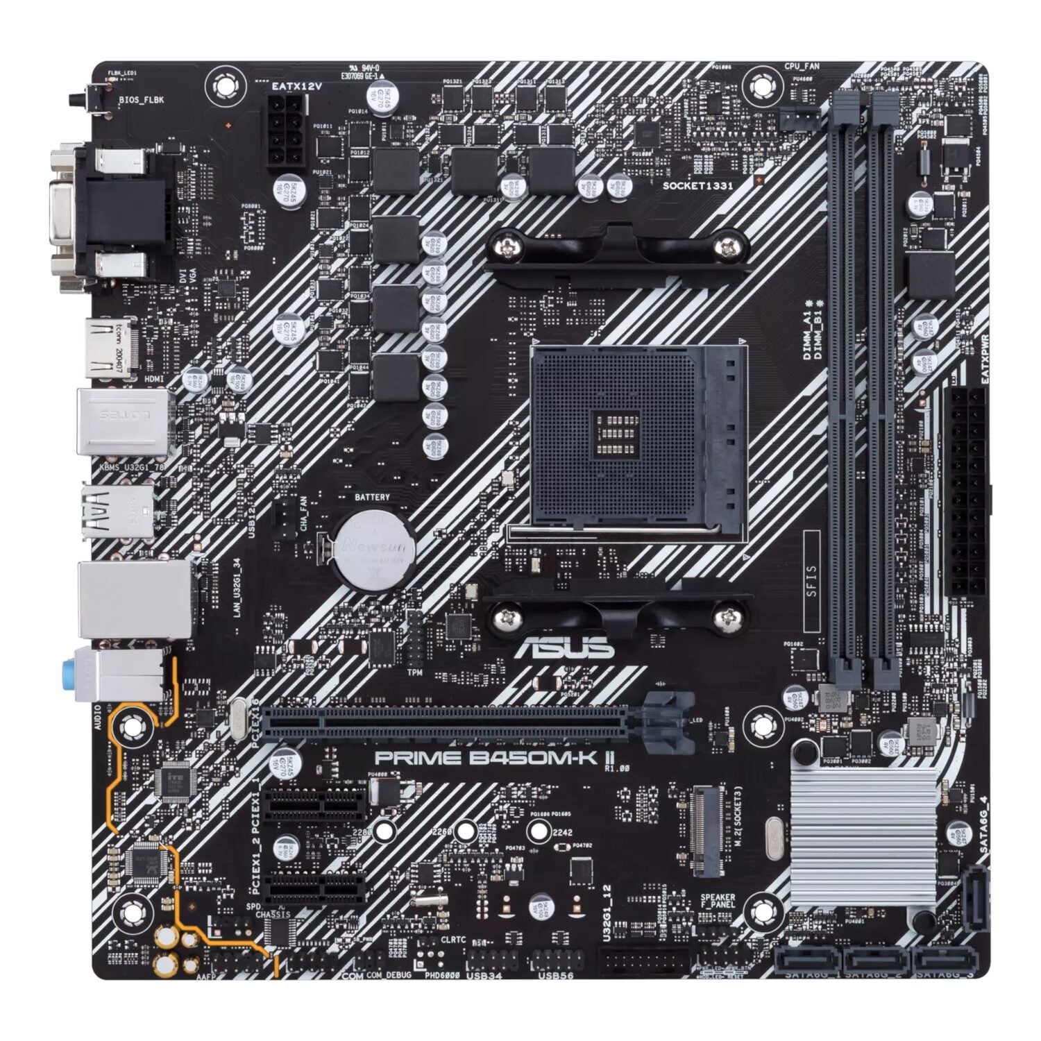 ASUS PRIME B450M-K II mATX Motherboard - AM4, DDR4, HDMI, M.2, USB3.2