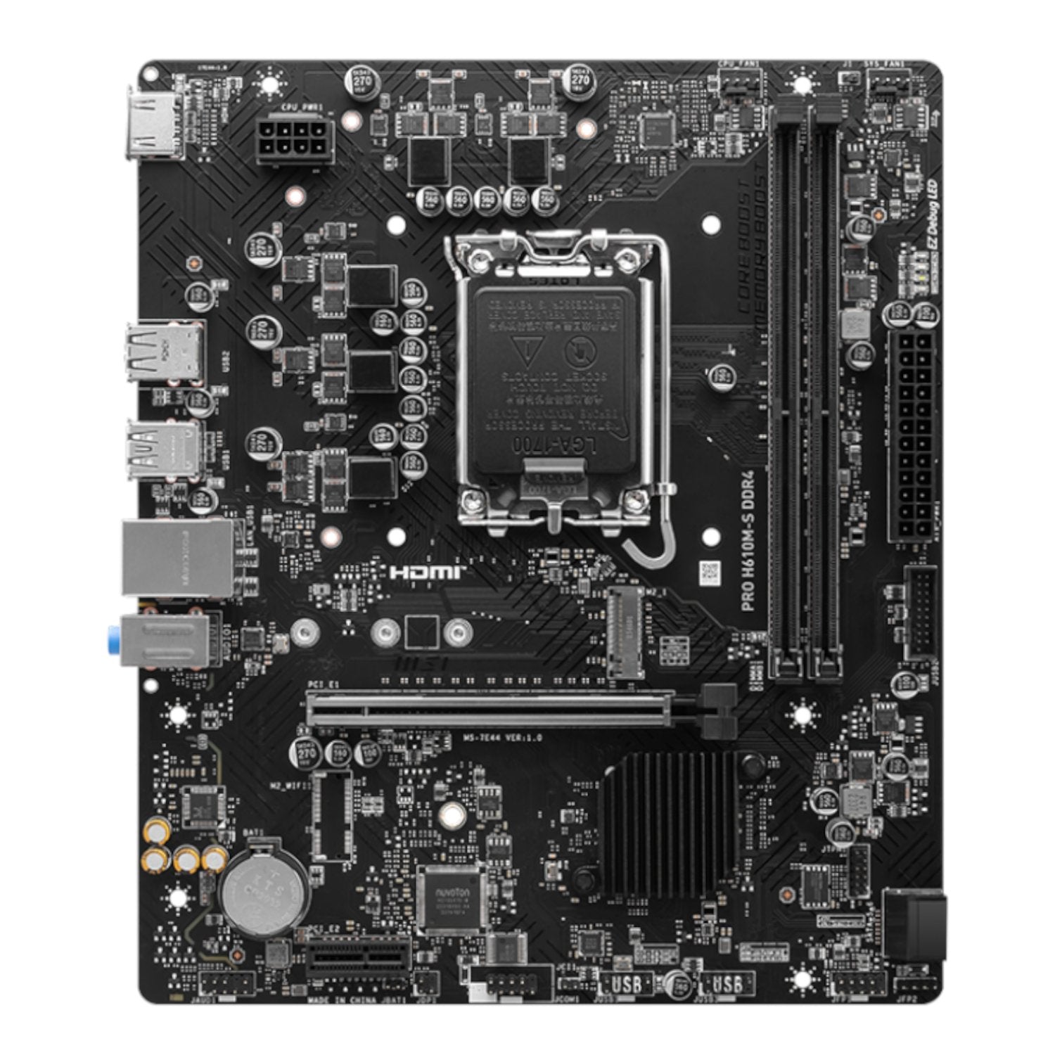 MSI H610M-S PRO LGA1700 M-ATX DDR4 Motherboard