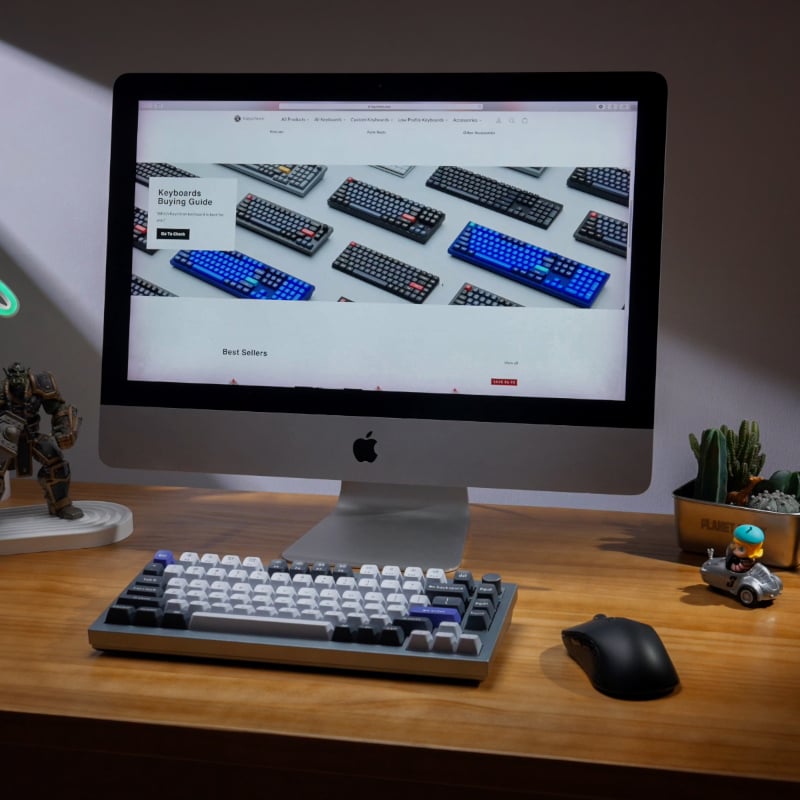 Keychron Q1 Pro 75% Red K Pro Switches RGB Wireless Keyboard - Grey