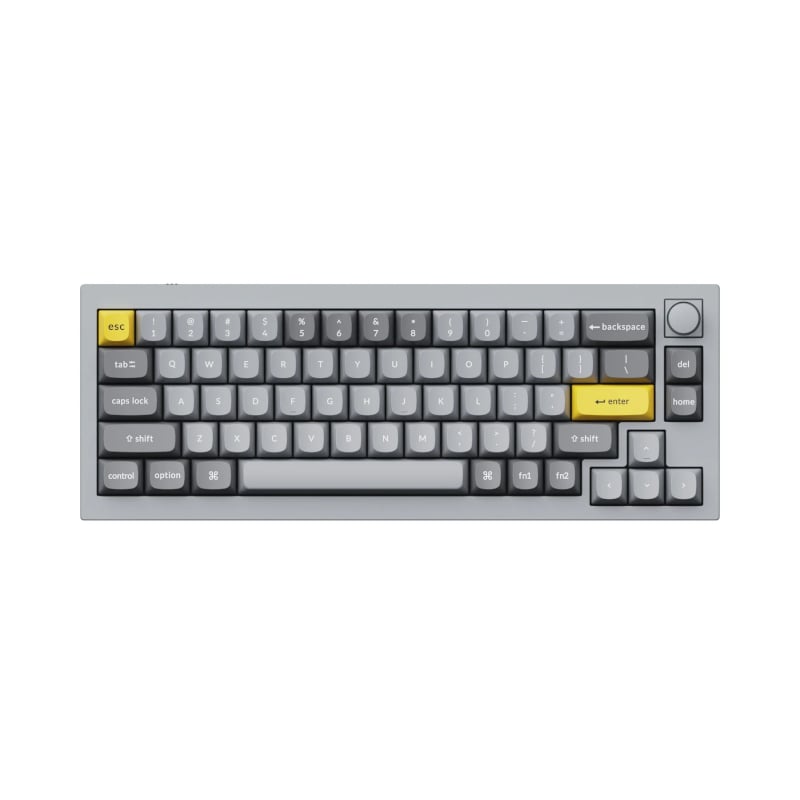Keychron Q2 65% Red G Pro Switches Aluminium RGB Wired Keyboard - Grey