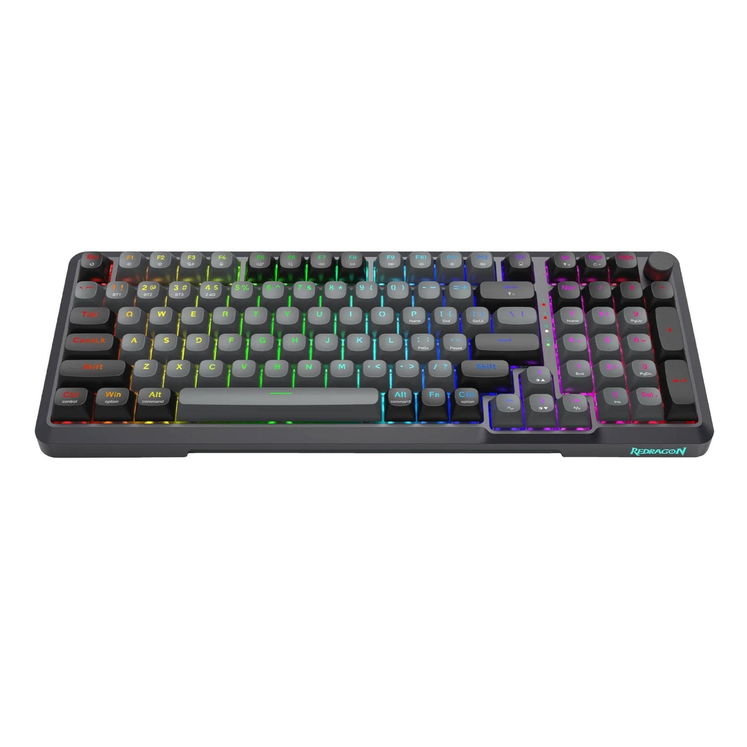 Redragon BREAGI PRO K688 98+1 Gasket Wireless Mechanical Keyboard (Triple Mode, RGB, Hot-Swappable, Cream Linear Switches)