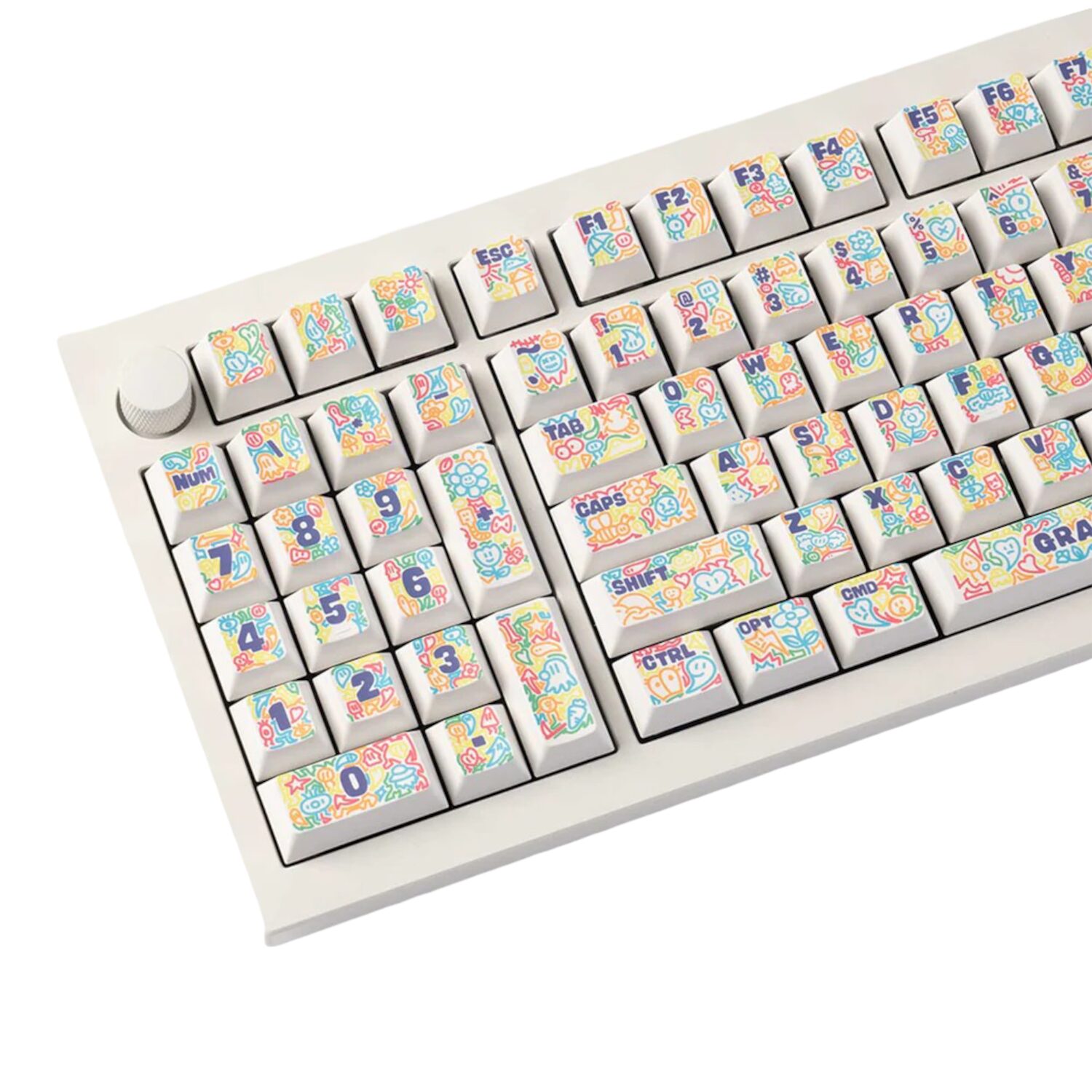 Keychron Graffiti Party – Cherry Profile Dye-Sub PBT Full Keycap Set (140 Keys, MX-Compatible)