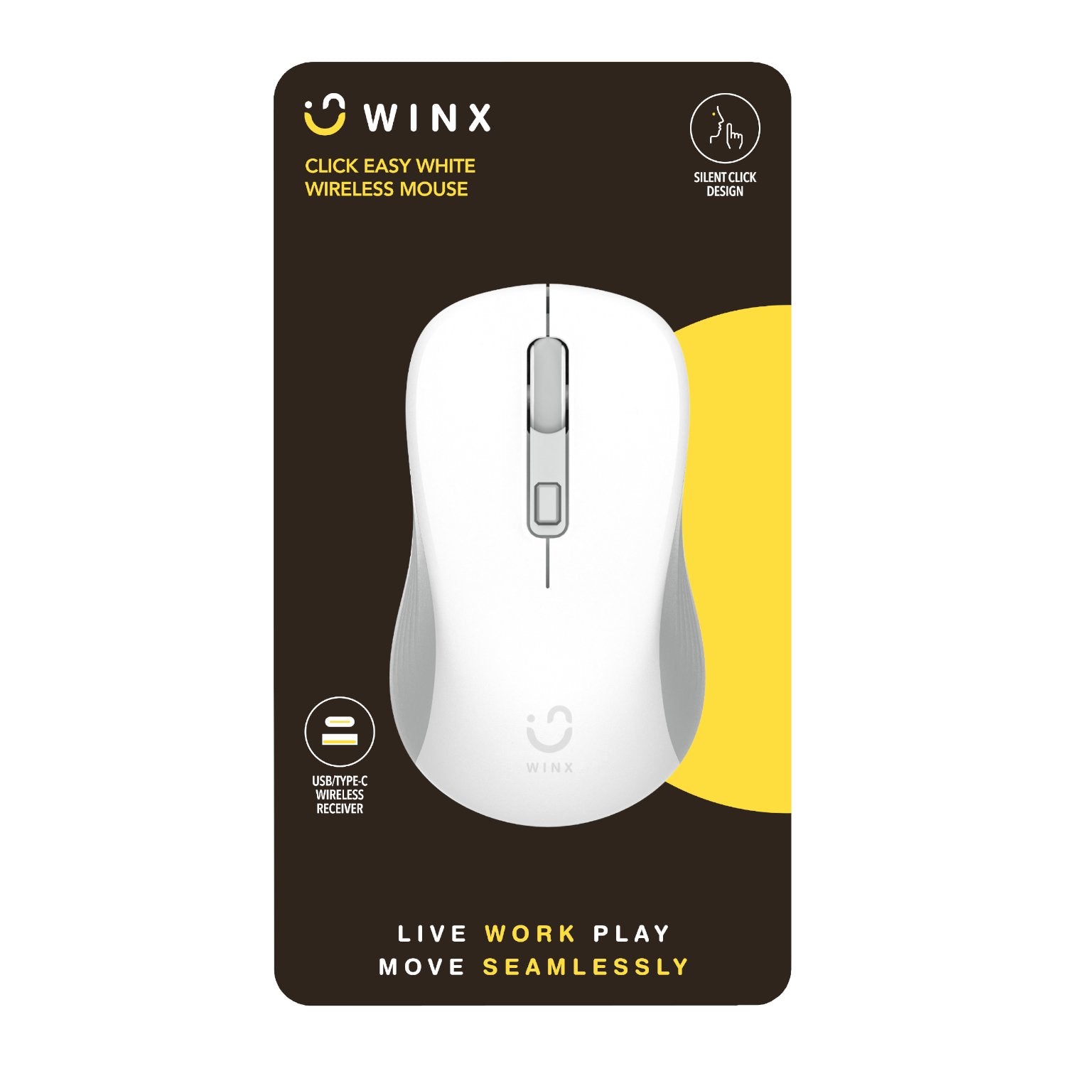 WINX CLICK Easy 1600DPI 2.4GHz Wireless Mouse - White