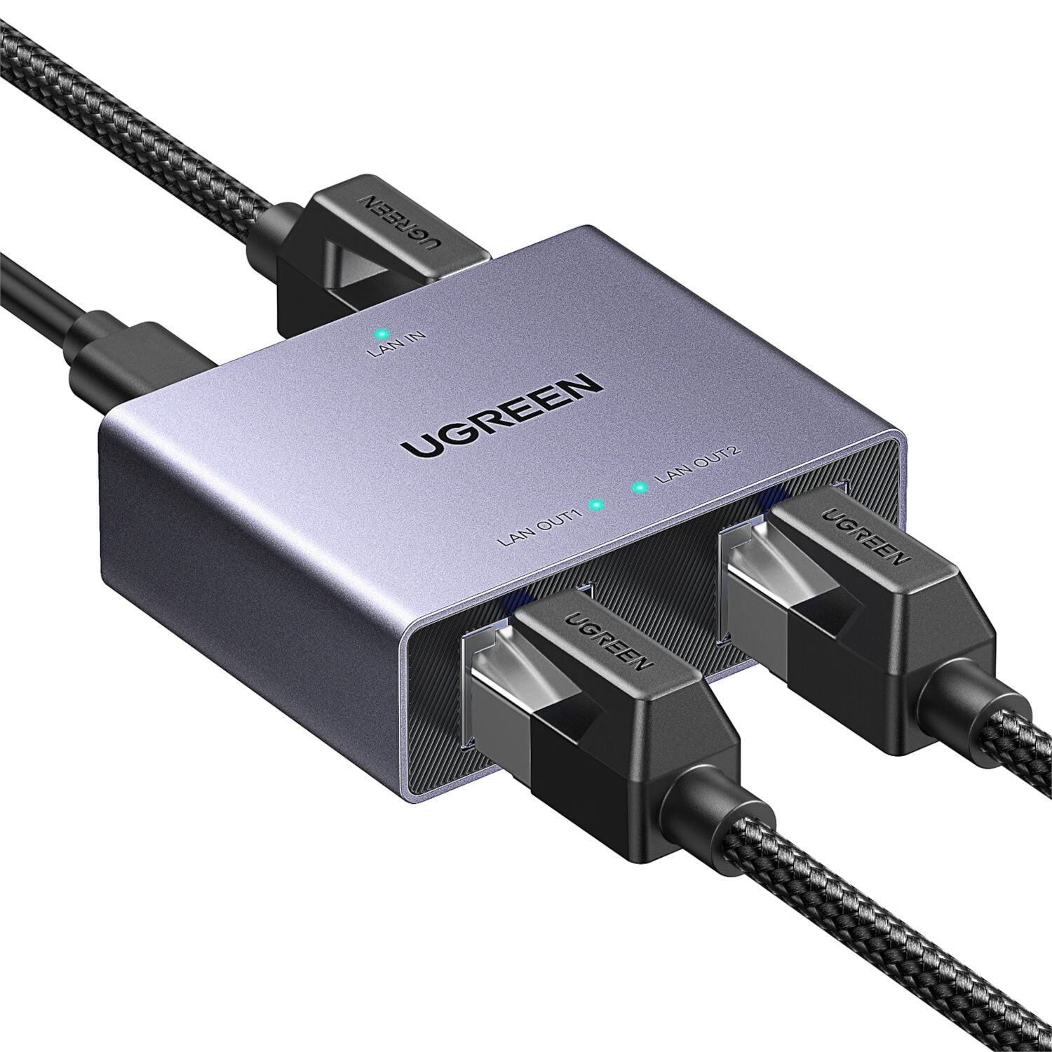 UGREEN 1-to-2 Gigabit Ethernet Splitter, 1000Mbps LAN Network Adapter