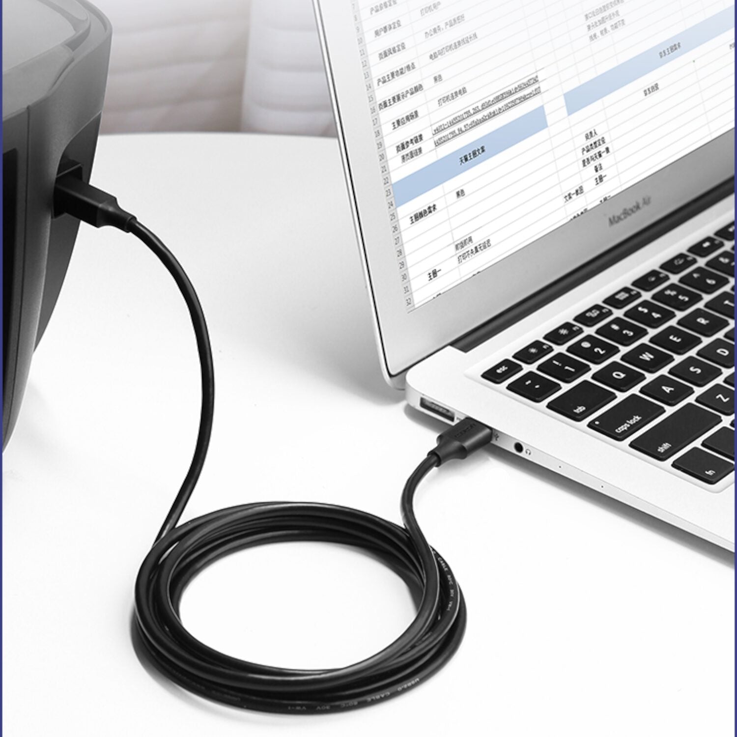 UGREEN US135 USB 2.0 to USB-B Printer Cable, 480Mbps - 3m